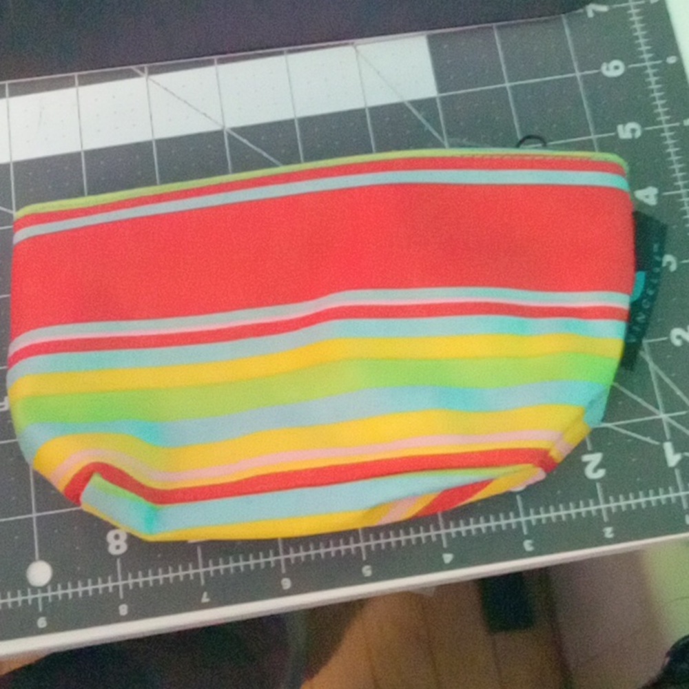 Striped pouch